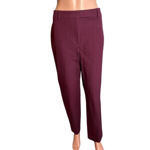 Talbots Burgundy High Waisted Straight Leg Dress Pants 14 Career Office Preppy